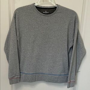 Bombas Grey Color Stitching Crewneck Sweatshirt Large Pockets